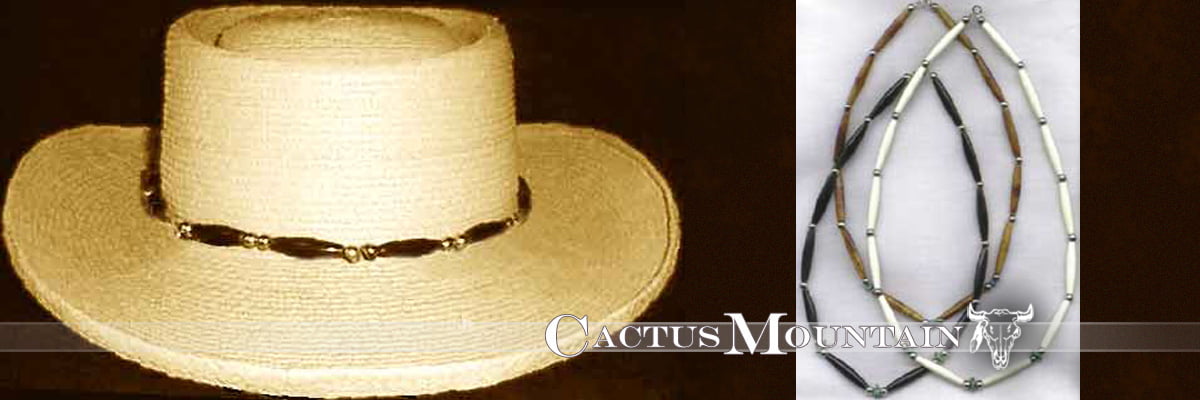 Beaded Hat Bands with Conchos - Our beaded, and leather concho hat bands are handmade in the USA