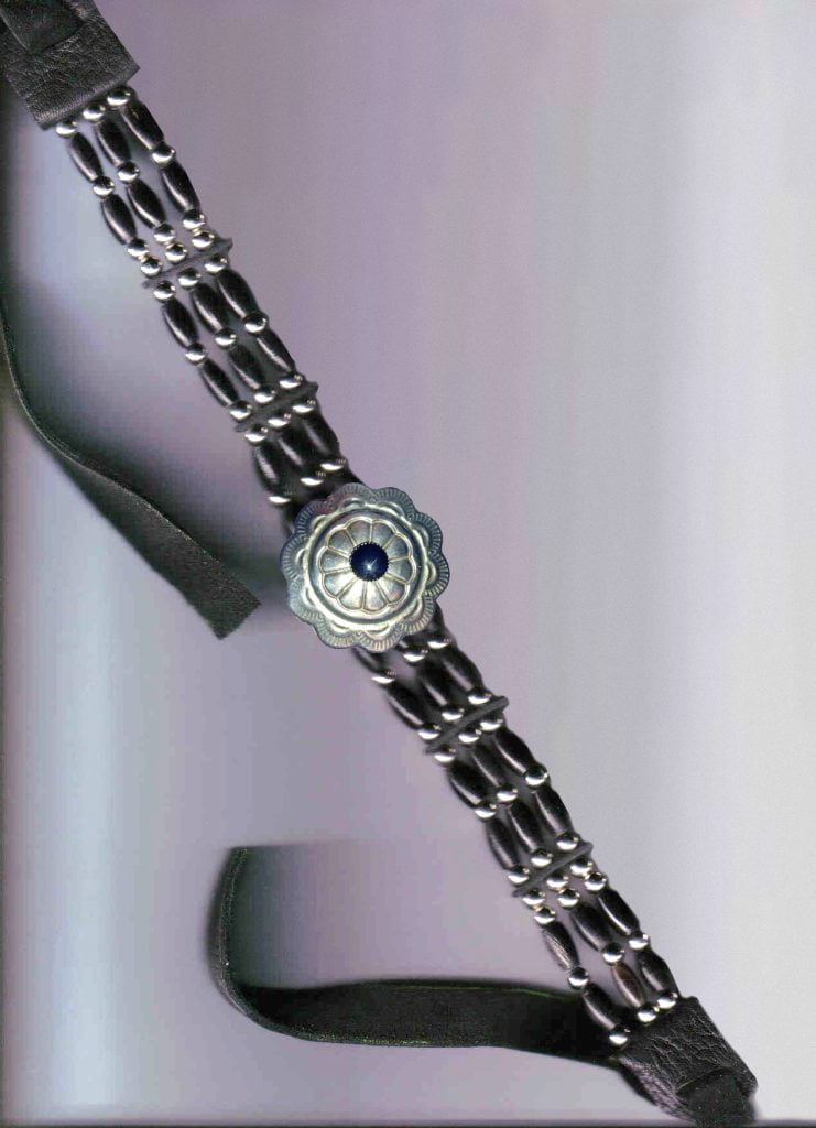 3 Strand arm bands leather and beaded with conchos arm/wrist band