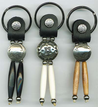 Hair Ties - Beaded with a Concho, Buffalo or Indian Head Nickels