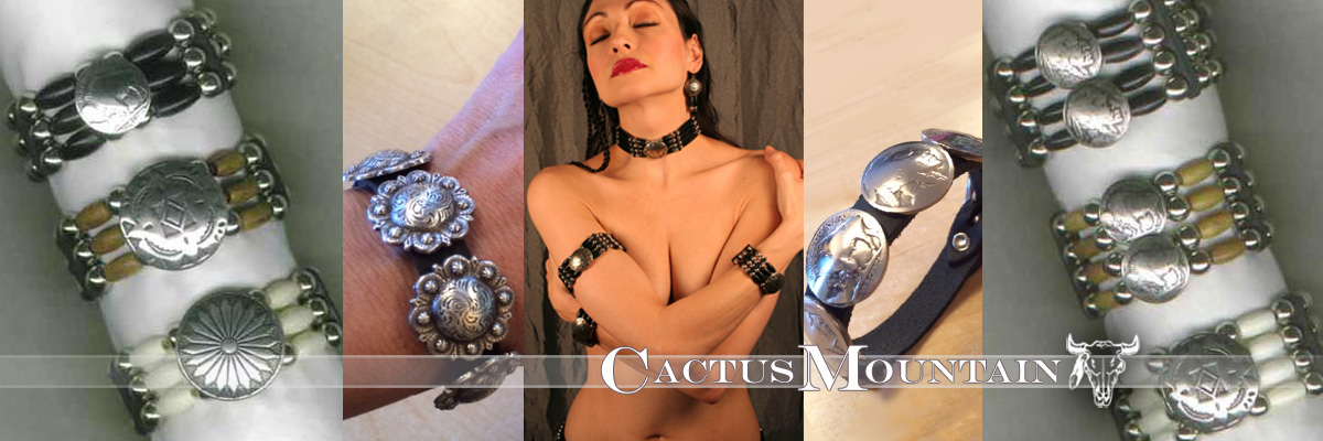 Bracelets - 2, 3, 4 and 4 strand beaded bracelets with conchos