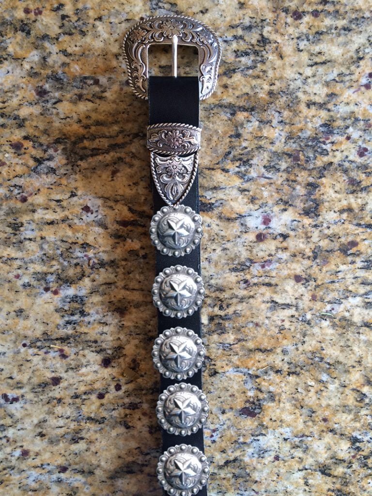 Marshal Dillan Leather Concho Belt Heavy Tanned Latigo leather
