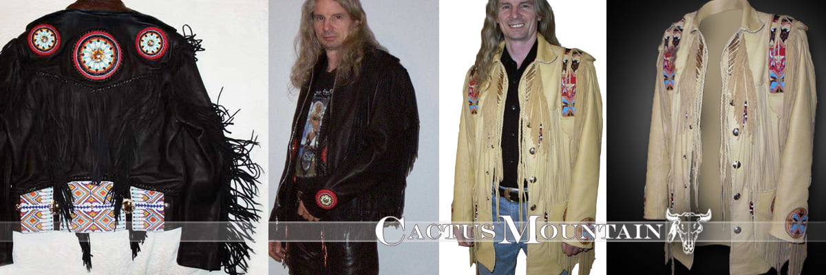Men's Leather Jackets Handmade Fringed & Beaded Deerskin Apparel