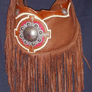 Santa Fe Sling captures the feel of a vintage western shoulder bag. Front