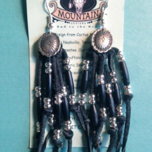 Fringed Leather & Concho Earrings with Choice of any of our Conchos