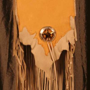 Texas Ranger Long Fringed Pouch Bag with Texas Ranger Star Concho