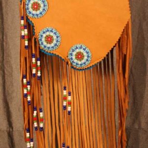 Waterfalls Pouch Bag with Beaded Fringes and 3 Beaded Shields