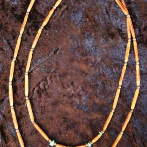 Double Strand Ultra Thin Pipe Bead Necklace Semi Precious Gemstones