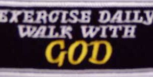 Exercise Daily Christian Patch Embroidered biker patch heat seal backing