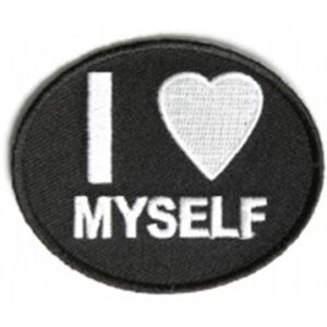 I Love Myself Patch Embroidered funny tab patch heat seal backing