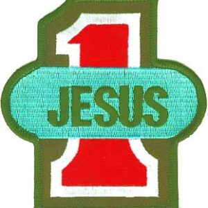 Jesus 1 Christian Patch Embroidered biker patch heat seal backing