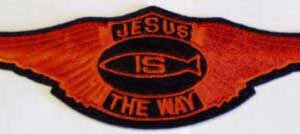 Jesus is the Way Wings Christian Patch Embroidered biker patch heat seal backing