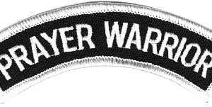 Prayer Warrior Christian Patch Embroidered biker patch heat seal backing