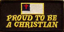 Proud To Be A Christian Christian Patch Embroidered biker patch heat seal backing
