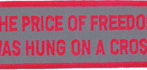 The Price of Freedom Christian Patch Embroidered biker patch heat seal backing