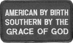 American by Birth Southern by the Grace of God patch heat seal backing