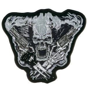 Assassin Pistols Patch Embroidered biker patch heat with seal backing