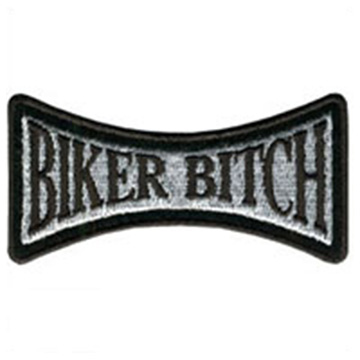 Biker Bitch Patch Embroidered biker patch heat seal backing