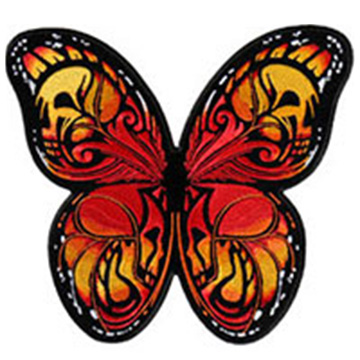 Butterfly Wings Patch Embroidered biker patch heat seal backing