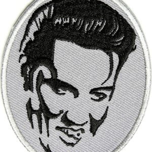 Elvis Patch Embroidered biker patch heat seal backing can be sewn on