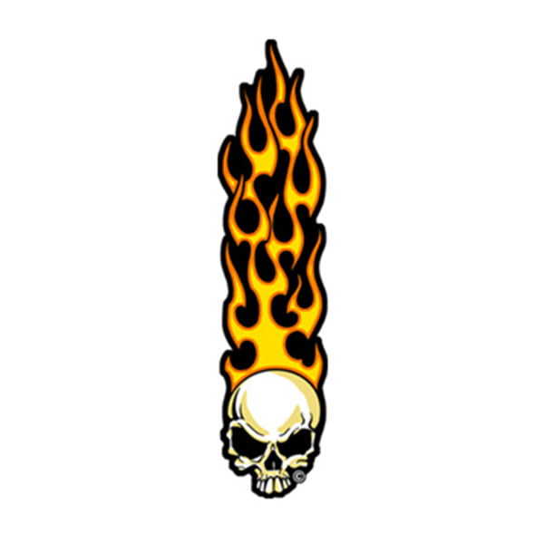 Flame Skull Sleeve Patch Embroidered biker patch heat seal backing
