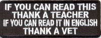 If You Can Read This Thank A Teacher If You Can Read It In English Thank A Vet