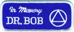 In Memory of Dr. Bob Patch Embroidered biker tab patch heat seal backing