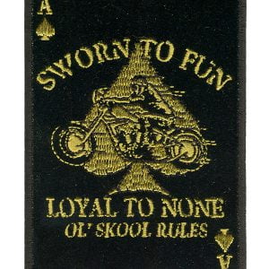 Loyal To None Patch Embroidered biker patch with heat seal backing