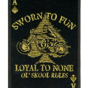 Loyal To None Patch Embroidered biker patch with heat seal backing