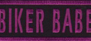 Biker Babe Patch Embroidered biker patch heat seal backing