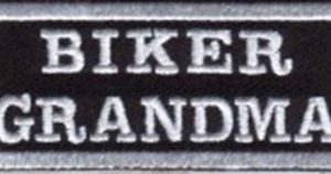 Biker Grandma Patch Embroidered biker patch heat seal backing
