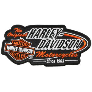 Retro HD Bar & Shield Patch Embroidered Official Harley Davidson Patch