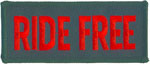 Ride Free Patch Embroidered biker tab patch heat seal backing