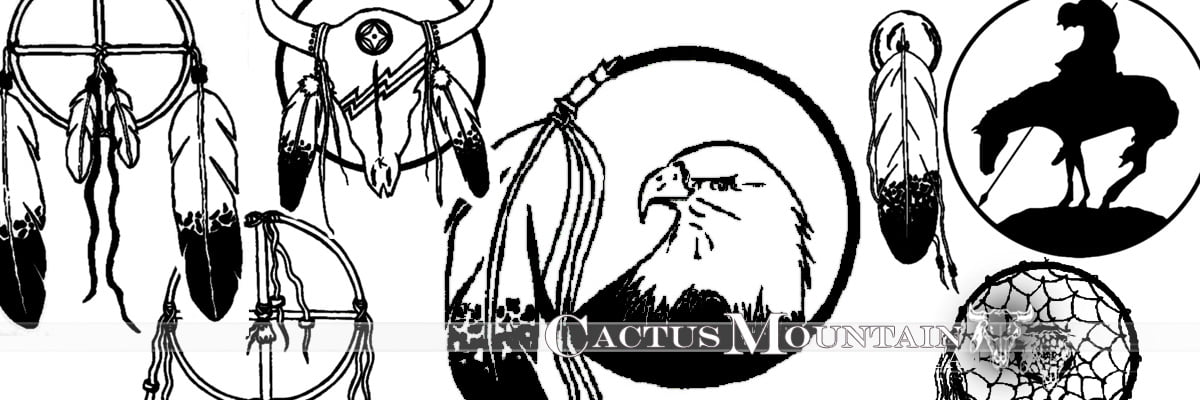 Vinyl stickers of American Indian & Southwestern symbolism style art