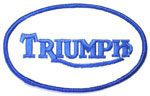 TRIUMPH Patch Embroidered biker tab patch heat seal backing