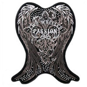 Two Wheeled Passion Patch Embroidered biker patch heat seal backing