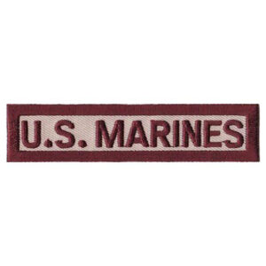 US Marines Tab Patch Embroidered biker patch heat seal backing