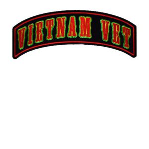 Vietnam Vet Rocker Patch Patch Embroidered biker patch heat seal backing