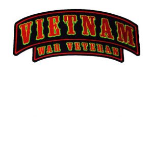 Vietnam War Veteran Rocker Patch Embroidered biker patch heat seal backing