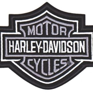 Bar & Shield, Silver Patch Embroidered official Harley Davidson patch