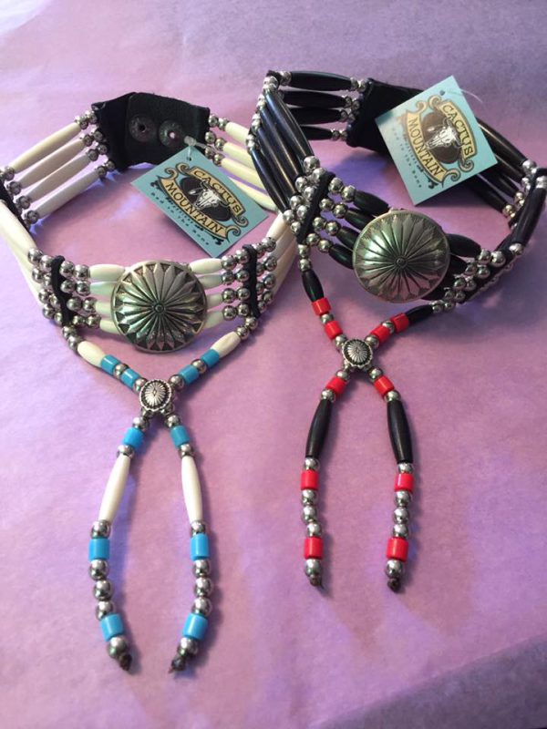 Raindrop Chokers Beaded with Concho & Pipe Beads